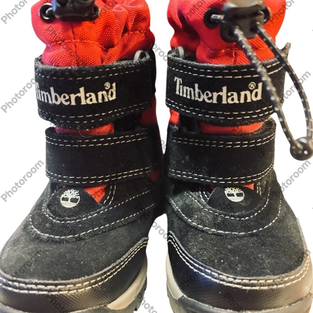 Timberland Thermolite 200 Gram Snow Boots black Red Lining EUC